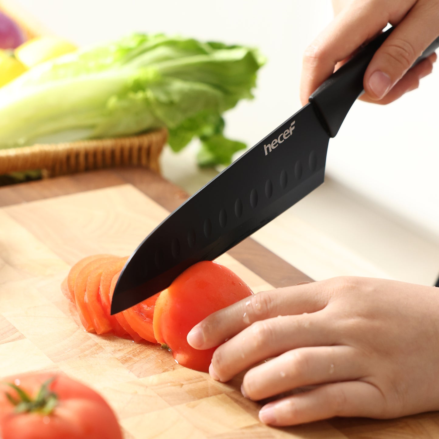 Hecef 6-Piece Stainless Steel Chef Cooking Knife Set with Blade Sheaths, Dishwasher Safe - Hecef Kitchen