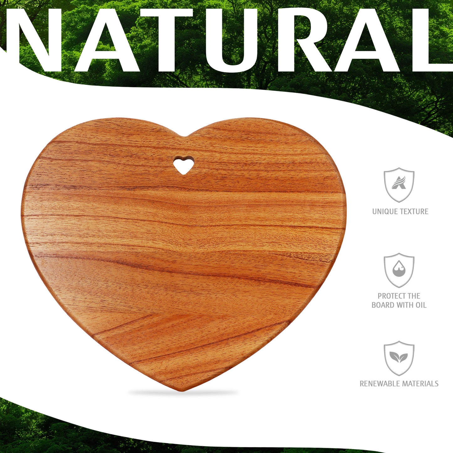 Hecef 7-Piece Heart-Shaped Cheese Board with Knives and Ceramic Bowls, Wooden Charcuterie Serving Cutting Board Gift Set