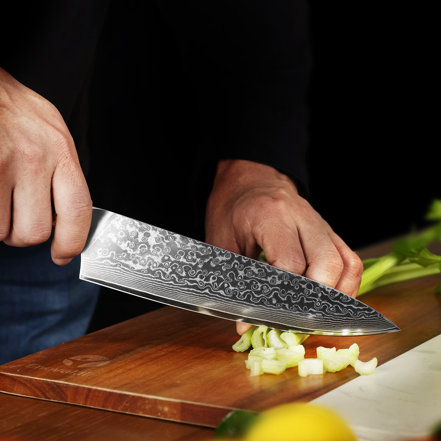 Hecef Japanese Damascus Chef Knife 8 inch/ 20 cm Razor Sharp Professional Chef Cooking Knife 67 Layers Damascus VG10 Steel - Hecef Kitchen