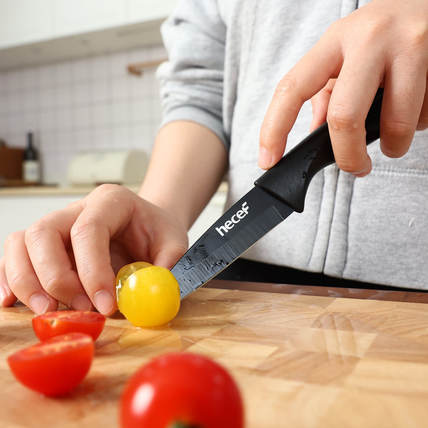 Hecef 6-Piece Stainless Steel Chef Cooking Knife Set with Blade Sheaths, Dishwasher Safe - Hecef Kitchen
