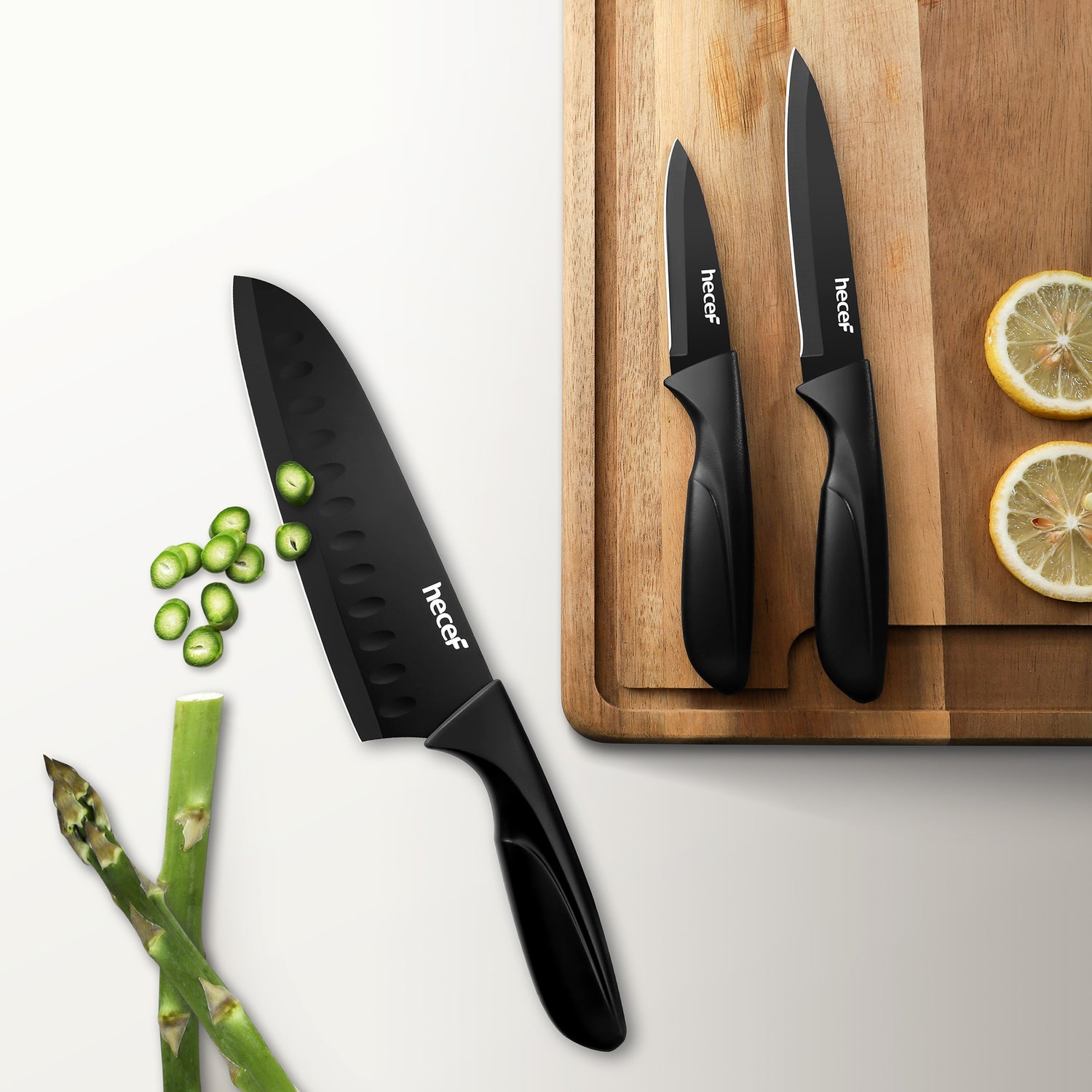 Hecef 3 Pieces Knife Set, Sharp Stainless Steel Chef Cooking Knife - Hecef Kitchen