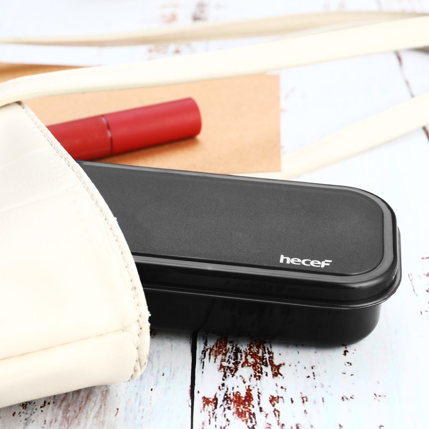 hecef 11 PCS Black Titanium Plating Travel Cutlery Set with Compact Carrying Box& Bag, Reusable Stainless Steel Utensils, Handy Flatware Set for Work, School, Camping and Travel (Black) - Hecef Kitchen