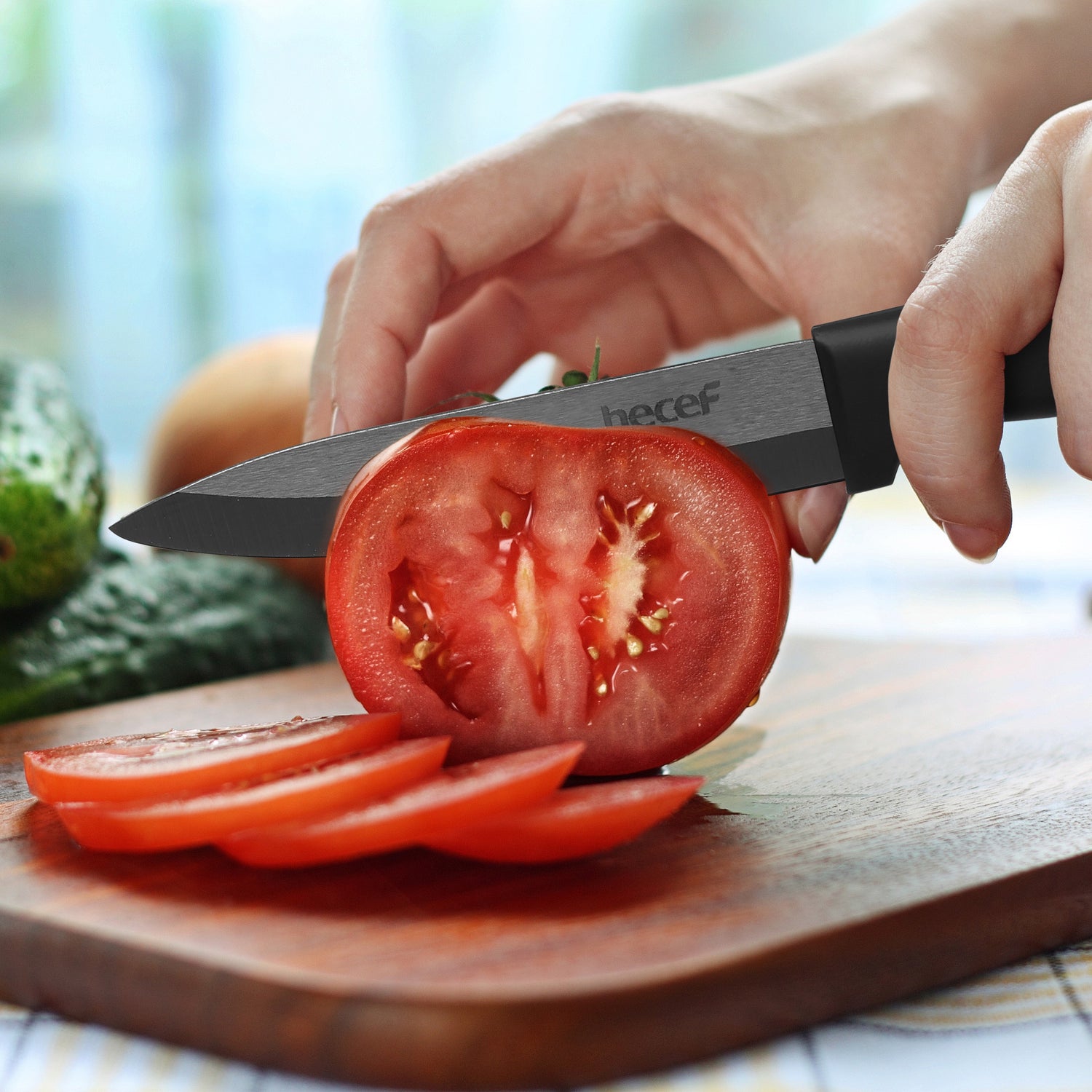 Hecef 3 PCS White Ceremic Chef's Knife,Utility Knife, Fruit Paring Knife - Hecef Kitchen