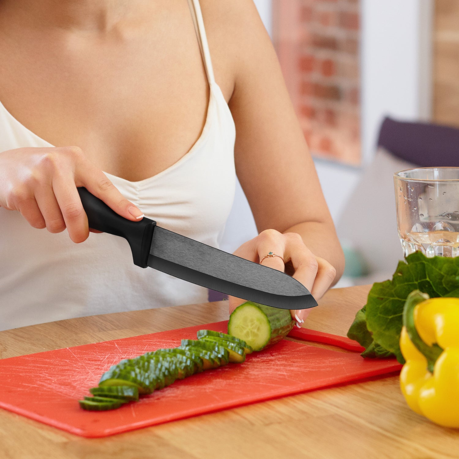 Hecef 3 PCS White Ceremic Chef's Knife,Utility Knife, Fruit Paring Knife - Hecef Kitchen
