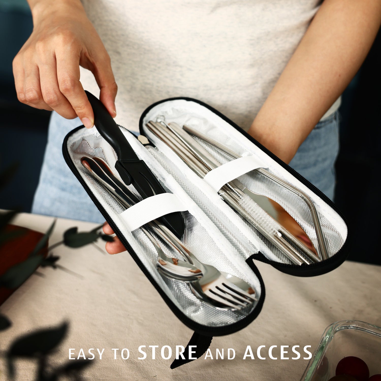 Utensils & Carrying Case Set, Food Storage