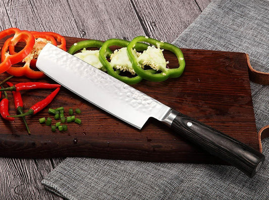 Hecef 7inch/ 18cm Japenese Professional Chef Knife Nakiri Kitchen Knife Set Stainless Steel Cooking Knife for Vegetables Fruit - Hecef Kitchen