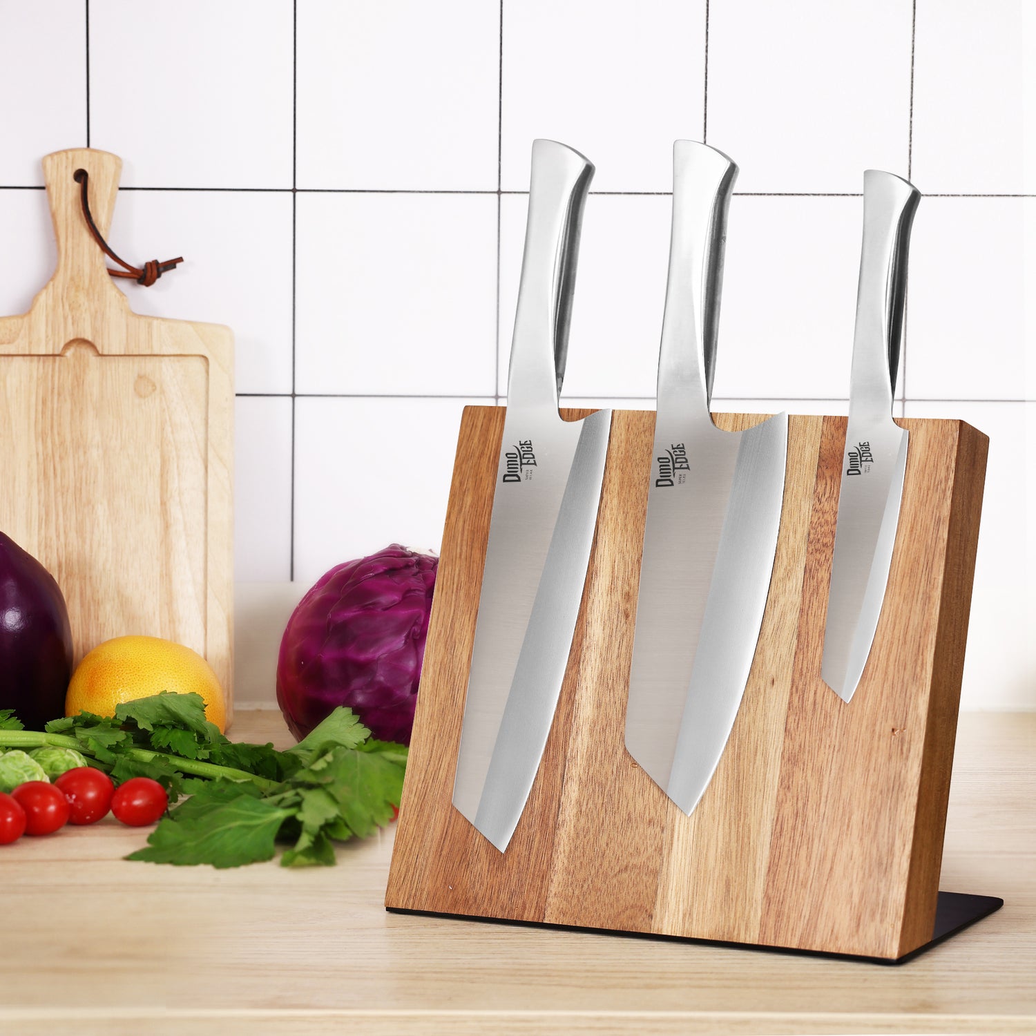 dimoedge Ultra Sharp 3-Piece Kitchen Knife Set, High Carbon Stainless Steel Chef Knife Set, Professional Japanese Knives with Ergonomic Hollow Handle - Hecef Kitchen
