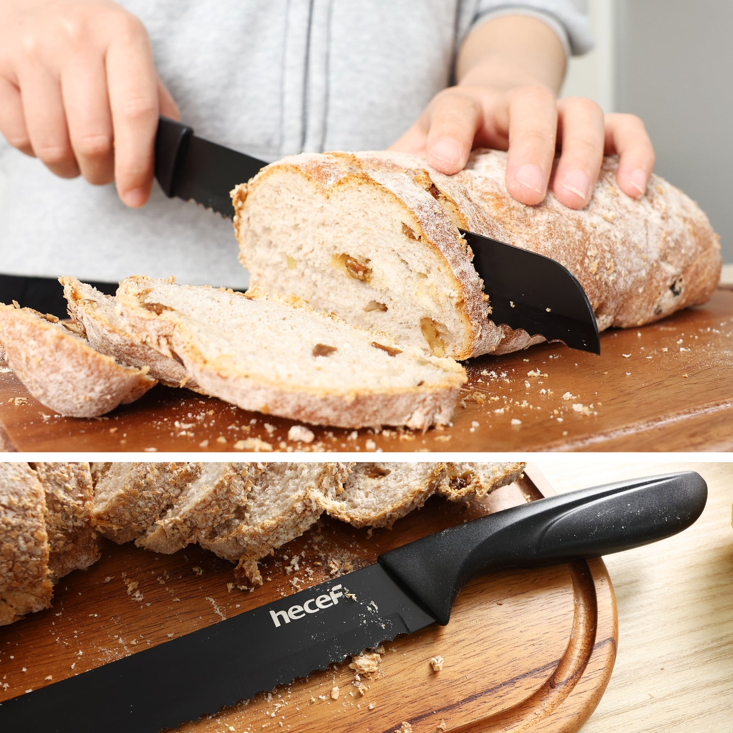 Hecef 6-Piece Stainless Steel Chef Cooking Knife Set with Blade Sheaths, Dishwasher Safe - Hecef Kitchen