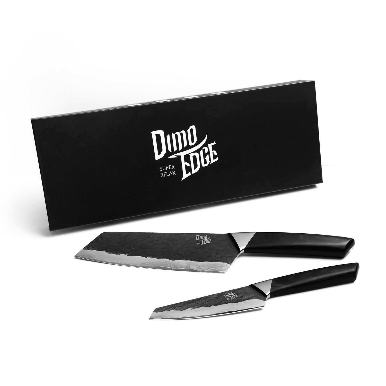 Damascus Clever Knife Japanese, Ultra Sharp Damascus Steel Black Oxide Hammered Chef Cleaver Bunka Knife - Hecef Kitchen