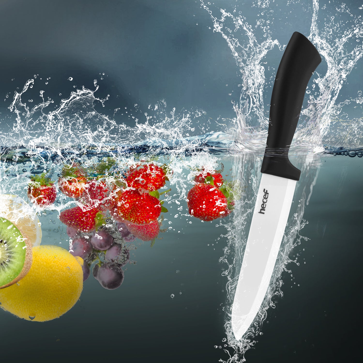 Hecef 3 PCS White Ceremic Chef's Knife,Utility Knife, Fruit Paring Knife - Hecef Kitchen