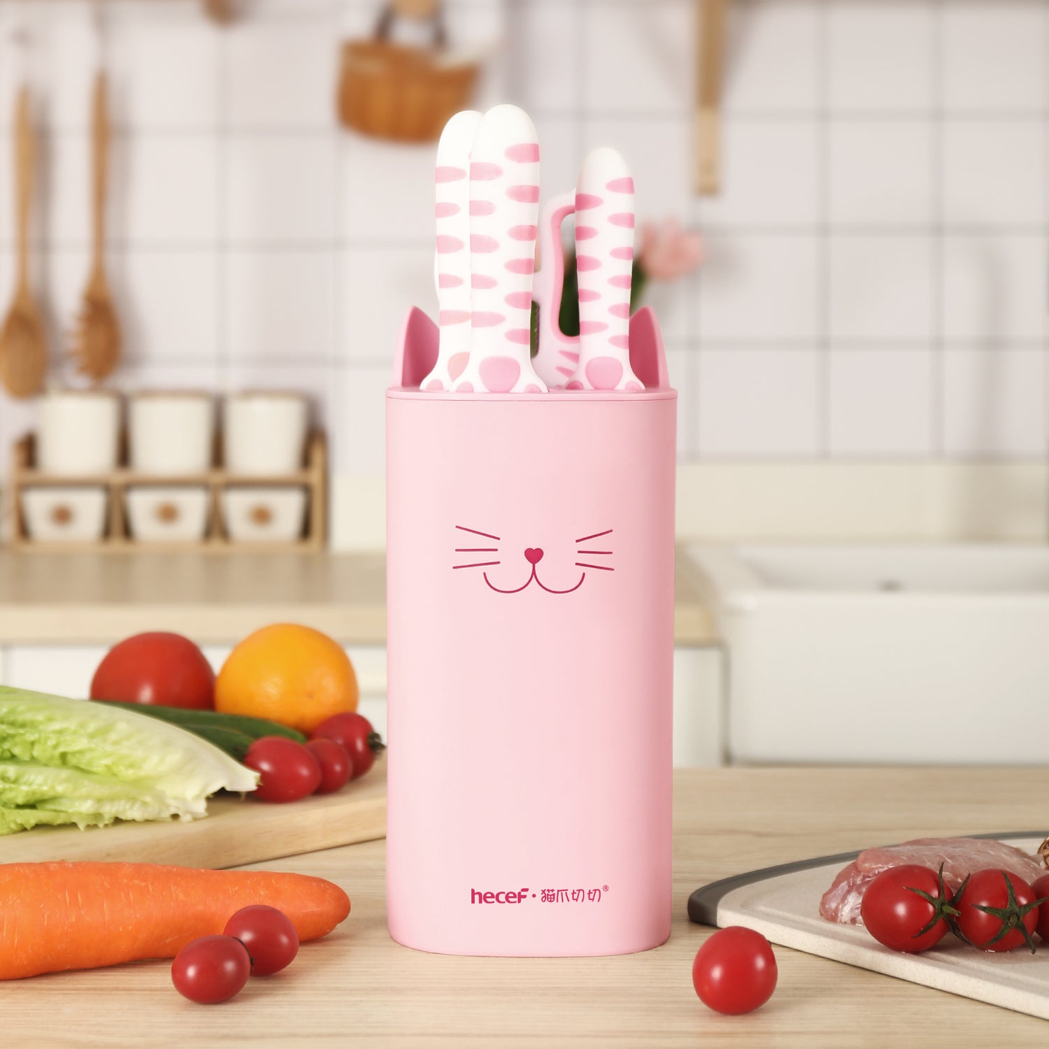 THE CUTEST KNIFE SET ▫ HECEF CUTE 5PC KNIFE BLOCK SET ▫ PRICE:#58,000 ▫ ALL  IN ONE CUTE SET - This highly creative set of knives contains…