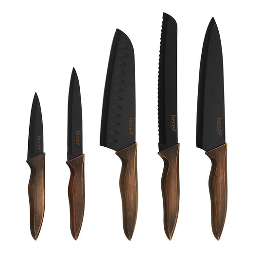 Hecef 3PCS Ceramic Paring Knife Set, Extra Sharp Chef Utility Knives for  Meat Fruits Vegetables