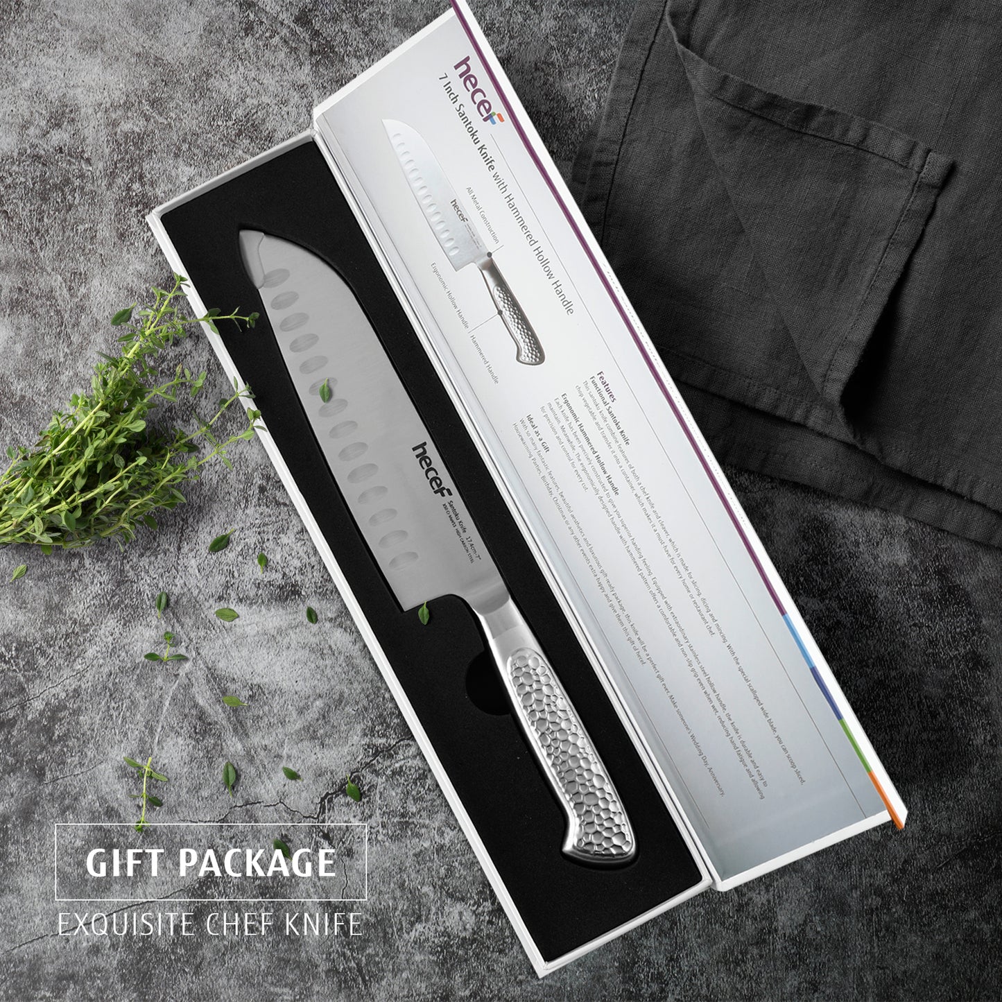 Hecef 7inch/ 18cm Japenese Professional Chef Knife Nakiri Kitchen Knif – Hecef  Kitchen