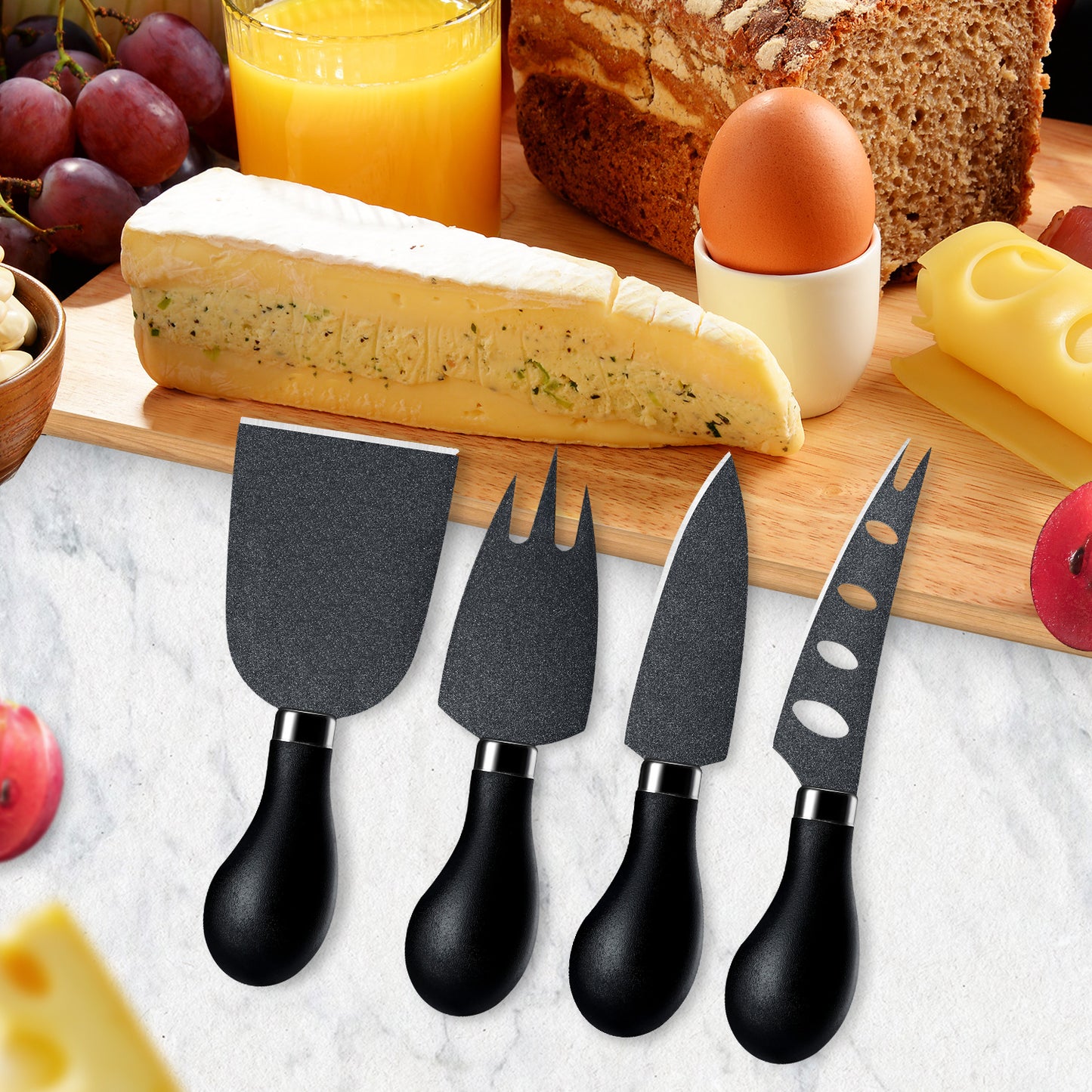 Hecef Kitchen Multicolored Cheese Knife Gift Set of 4 - Hecef Kitchen