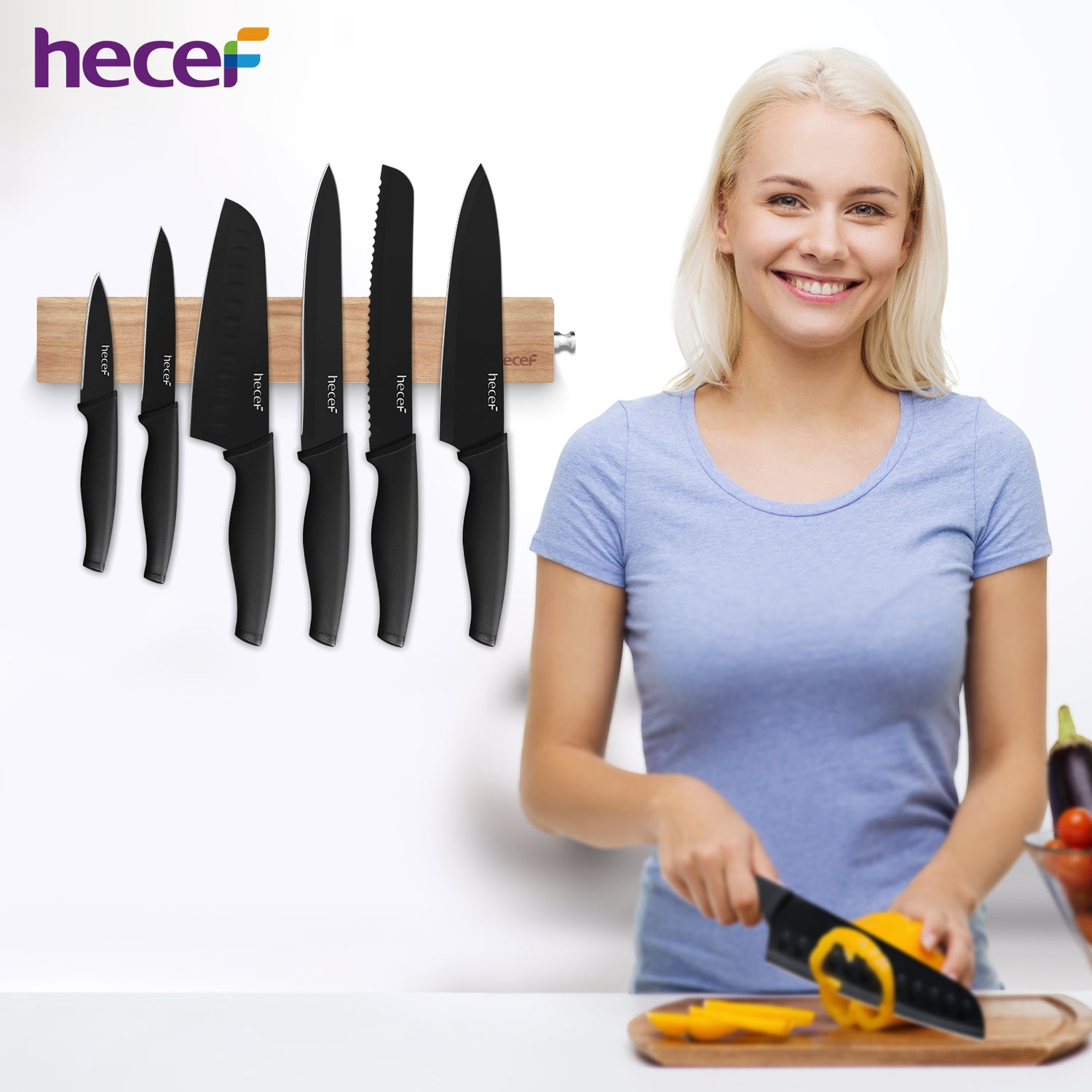 Hecef 6 inch / 12 inch Magnetic Knife Holder Strip for Wall, Strong Ma –  Hecef Kitchen