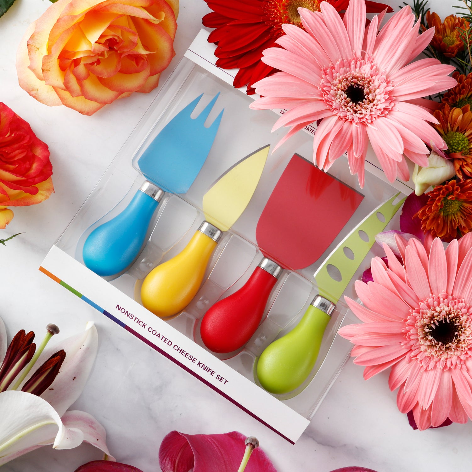 Hecef Kitchen Multicolored Cheese Knife Gift Set of 4 - Hecef Kitchen