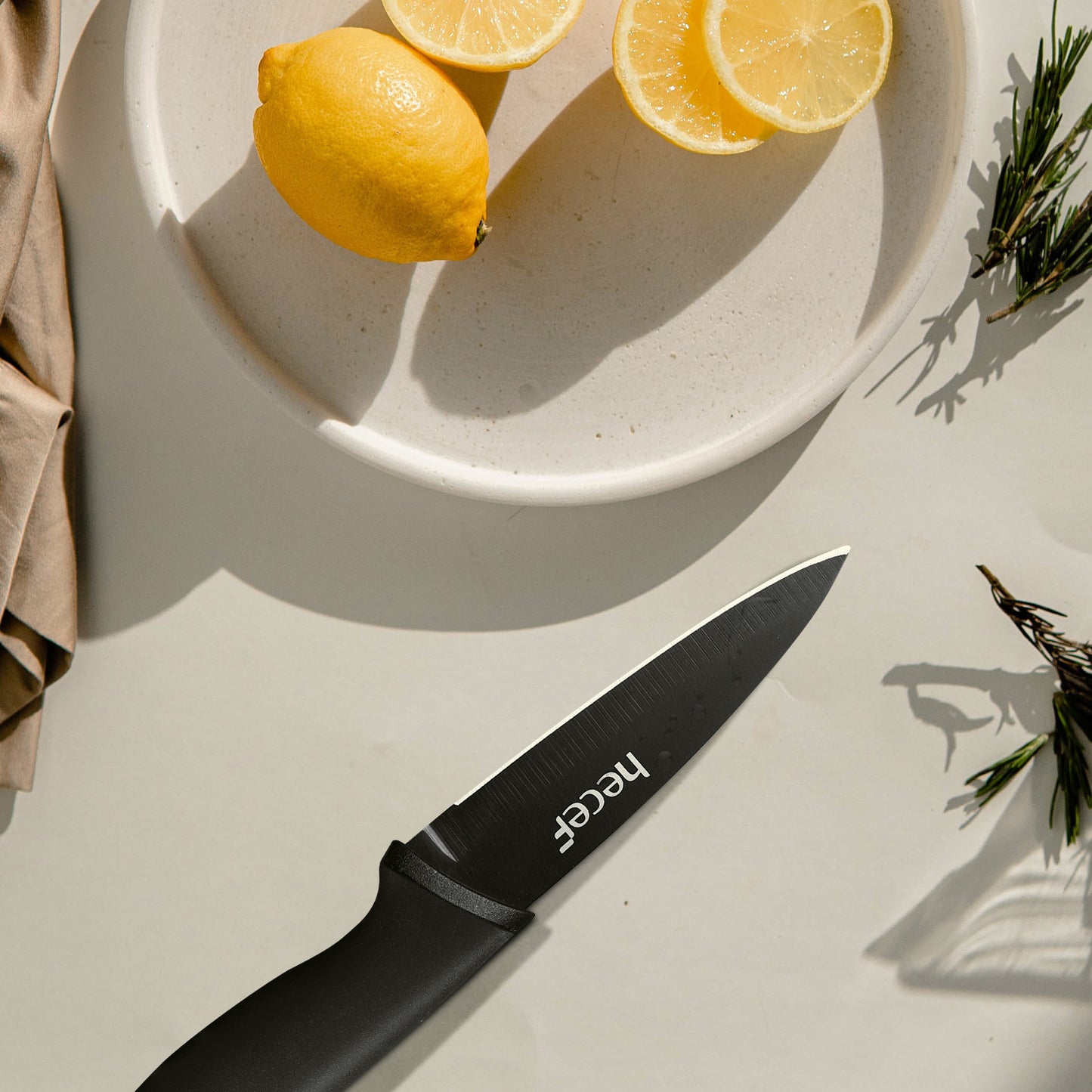 Hecef Kitchen Black-Oxided Knife Set of 6 with Knife Sheaths - Hecef Kitchen