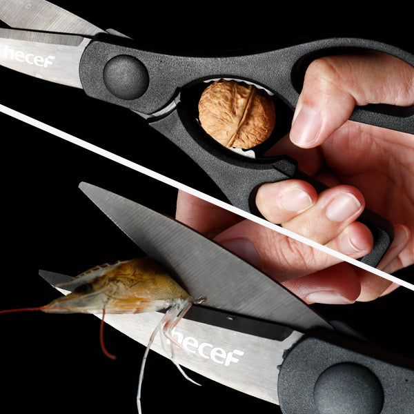 Hecef 14 Pcs Knife Set with Wooden Block Sharp Blades Chef Santoku Steak  Knives
