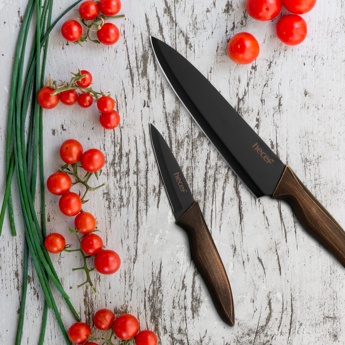 hecef Vintage Kitchen Knife Set, Stainless Steel Non-stick Black Coate —  CHIMIYA